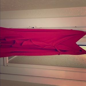 Berry pink wrap dress